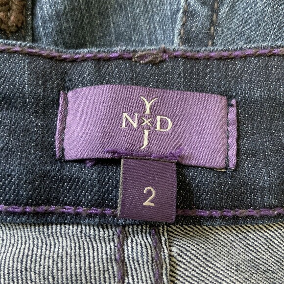 NYDJ Bootcut Blue Lift Tuck Technology Embroidered Pocket Jeans 2 - Picture 3 of 10